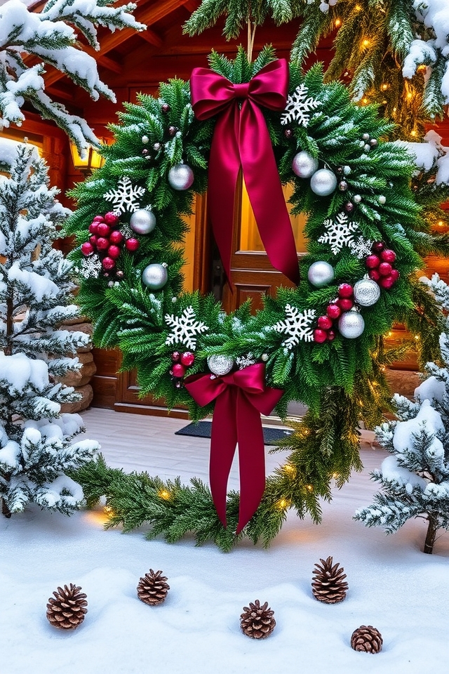 festive winter garden decor