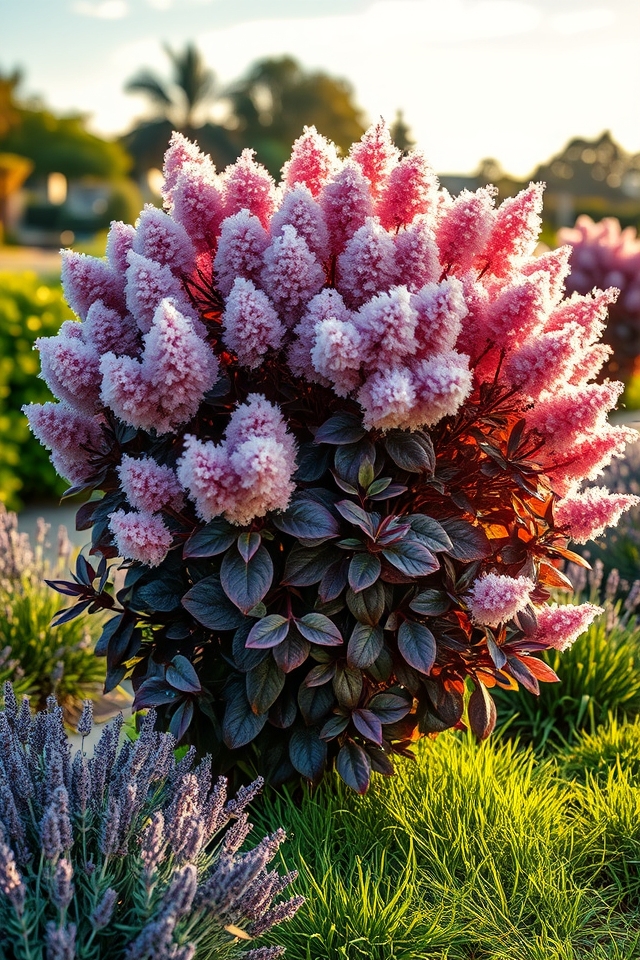 fluffy smoke like flower shrub