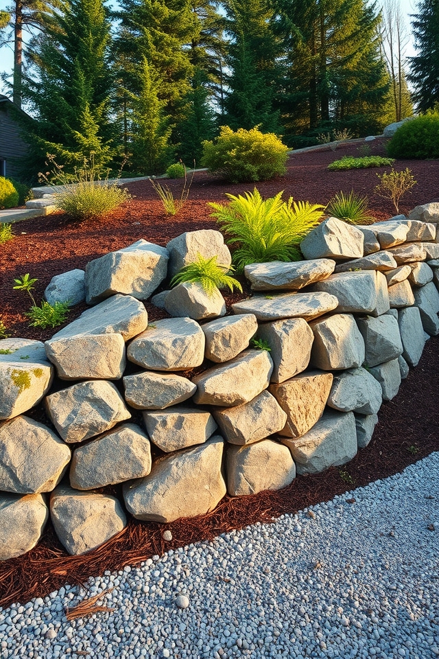 form natural rock retaining