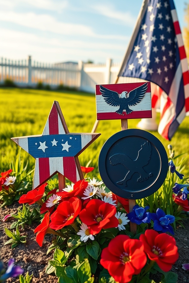 fourth of july garden signs