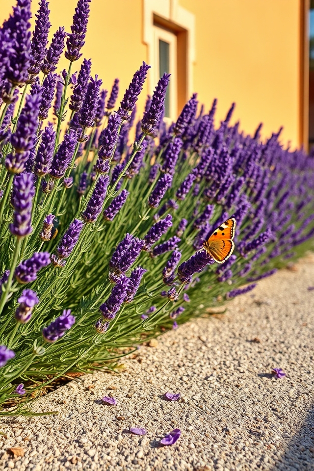 fragrant purple lavender borders