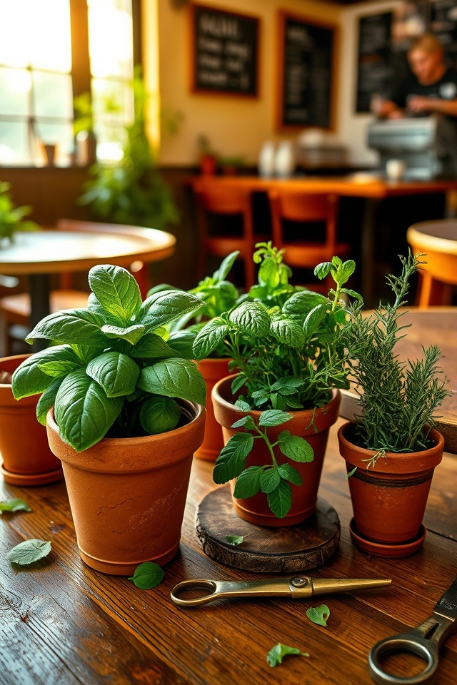 fresh aromatic herbs atmosphere