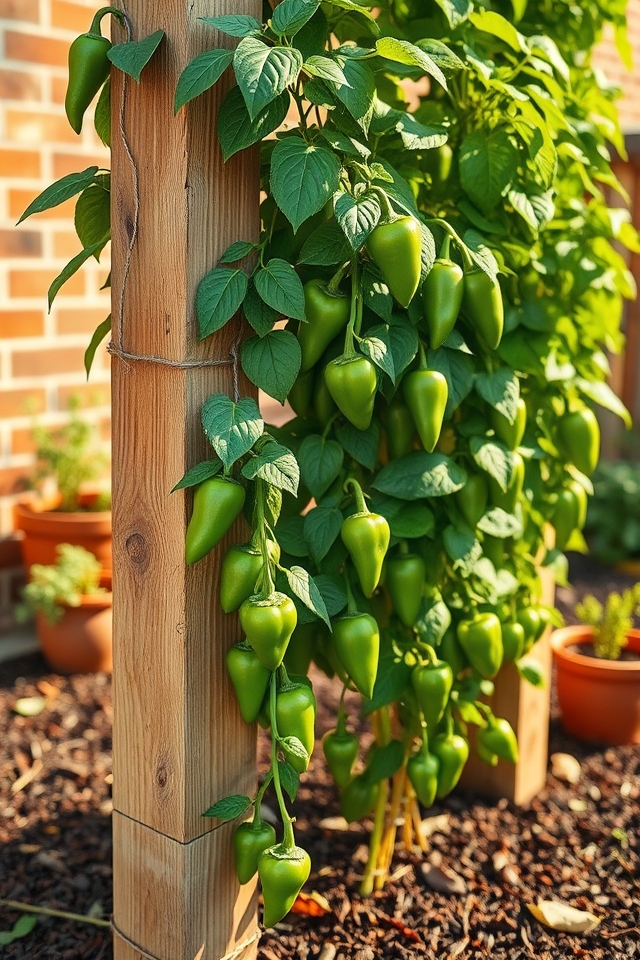 grow jalapenos on trellises