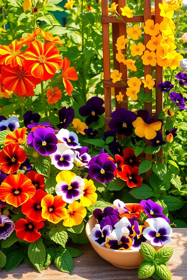 grow organic edible flowers