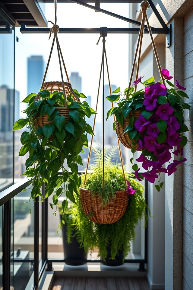 hanging baskets for tightspots