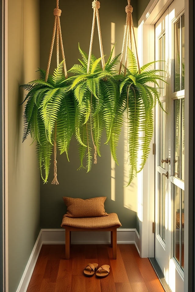 hanging ferns lush canopy