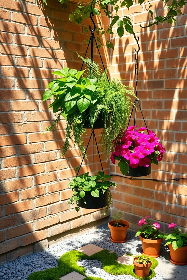 hanging planters maximize height