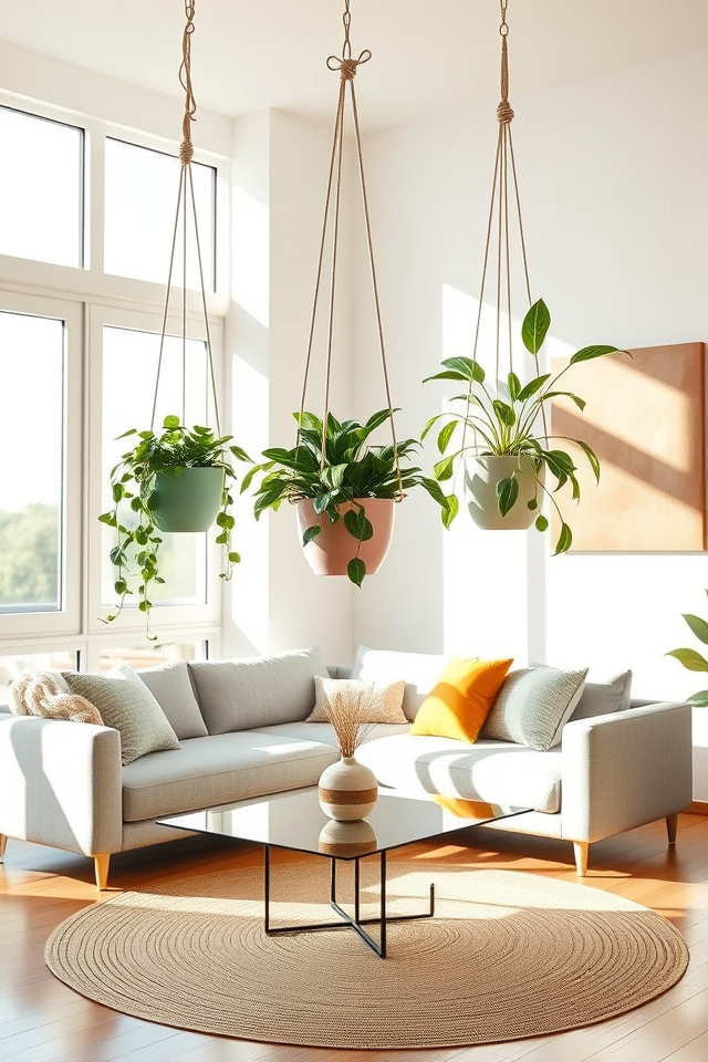 hanging planters save space