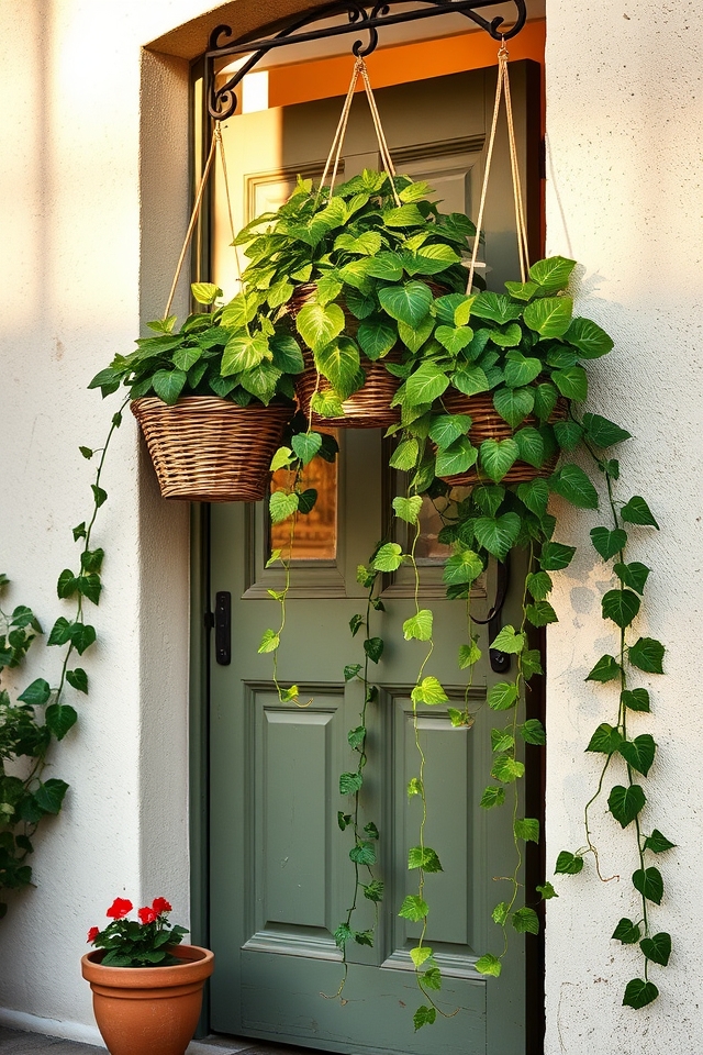 hanging trailing ivy baskets
