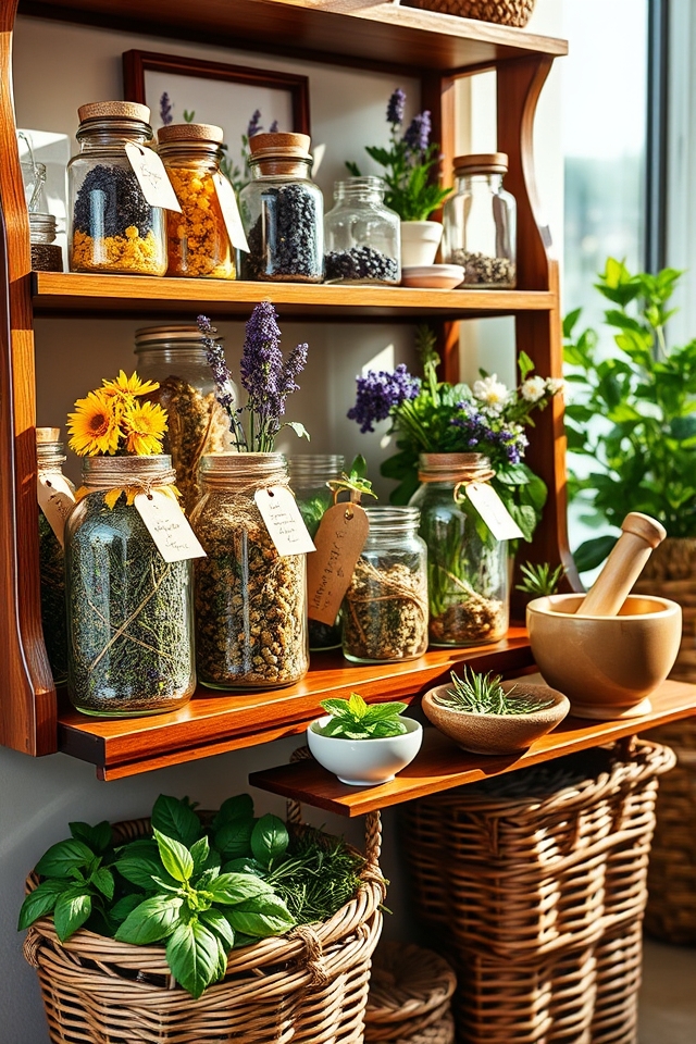 herbal remedies organization display