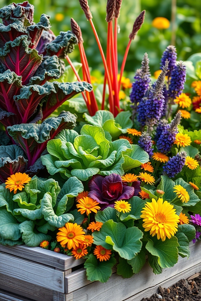 incorporate greens into ornamentals