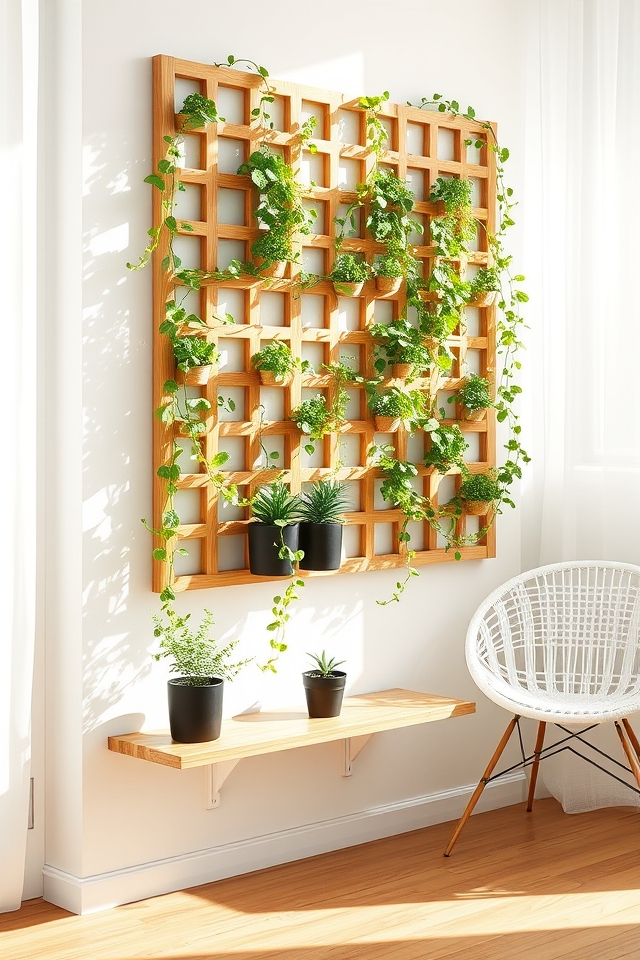 indoor climbing herb trellis