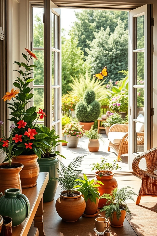 indoor outdoor plant integration