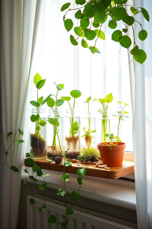 indoor plant propagation setup