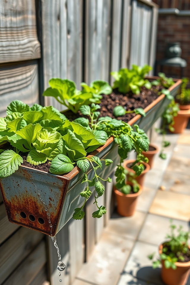 innovative urban gutter gardening