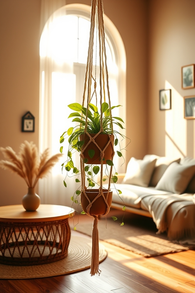 intricate boho macram hangers