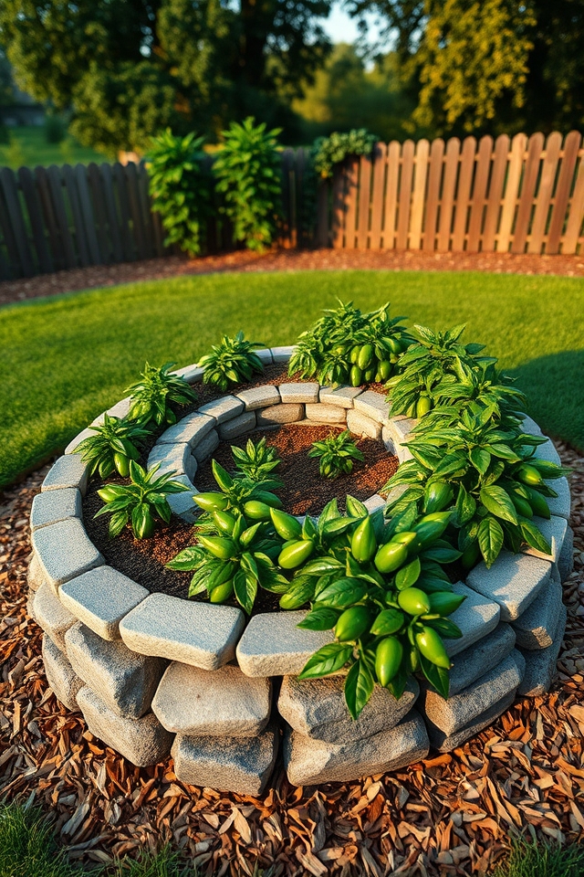 jalape o spiral garden layout