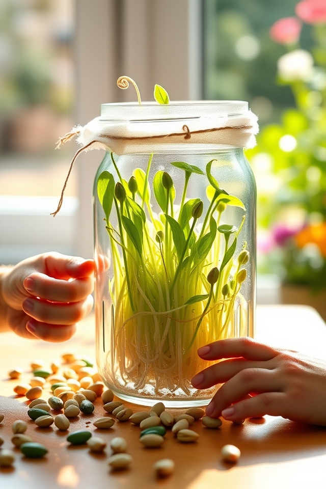 jar grown bean sprouts