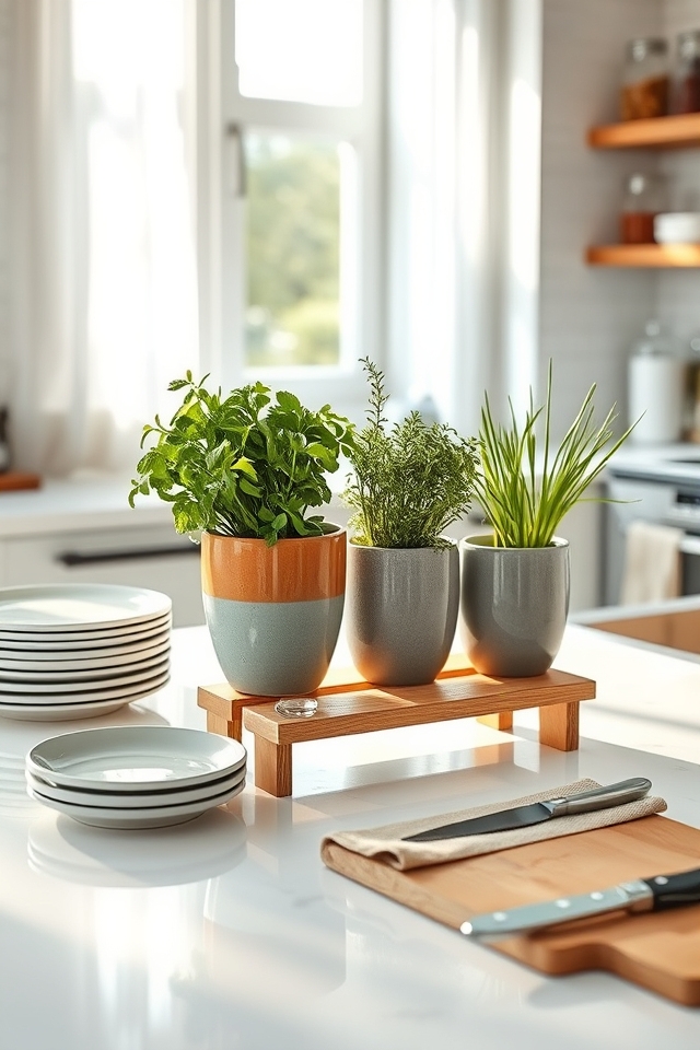 kitchen counter herb station