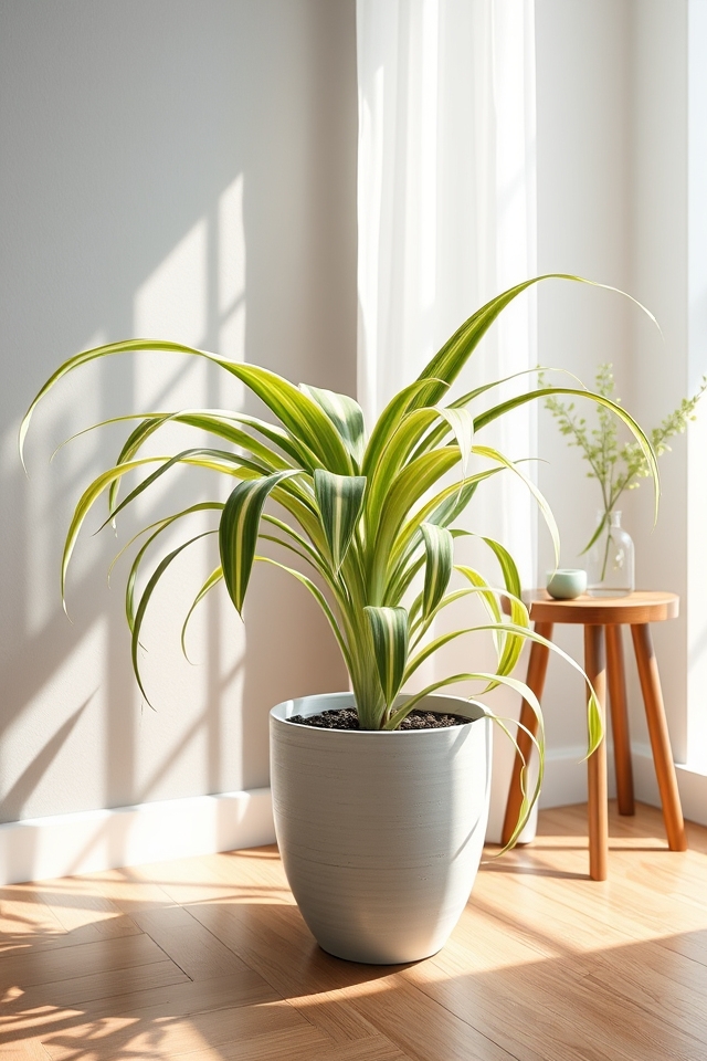 lively air purifying spider plant