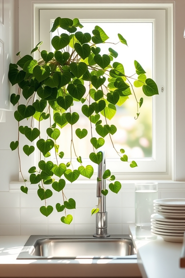 lively cascading kitchen ivy