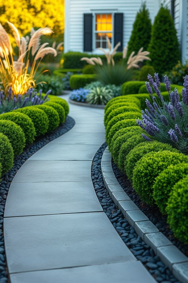 low growing plants define boundaries