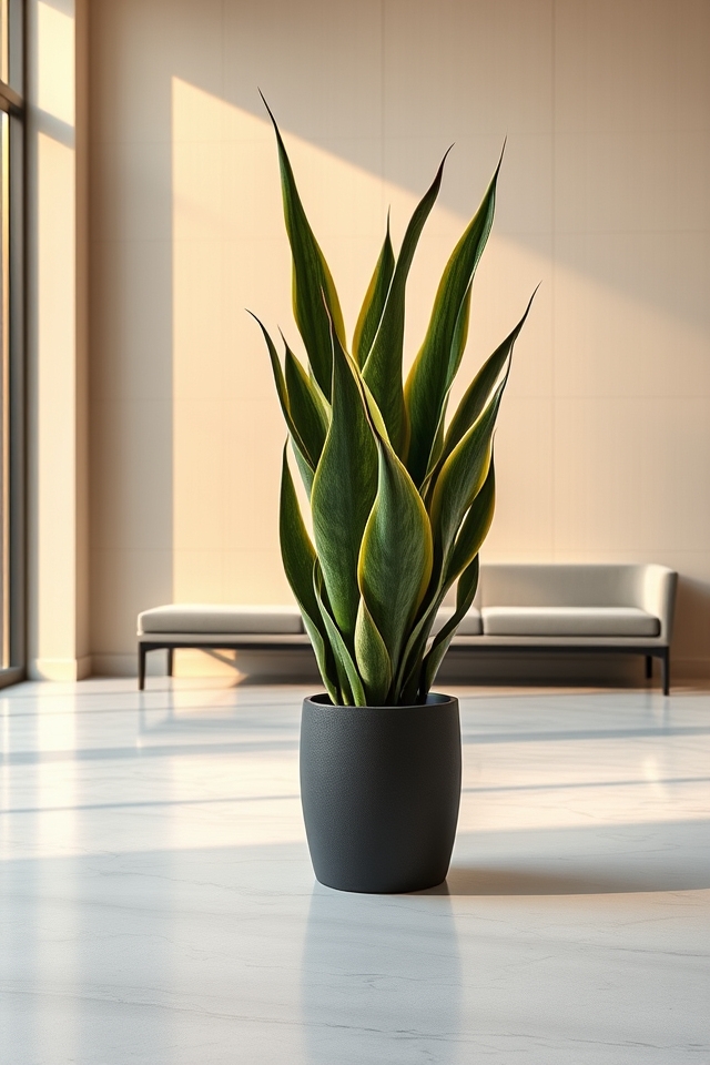 low maintenance elegant snake plant