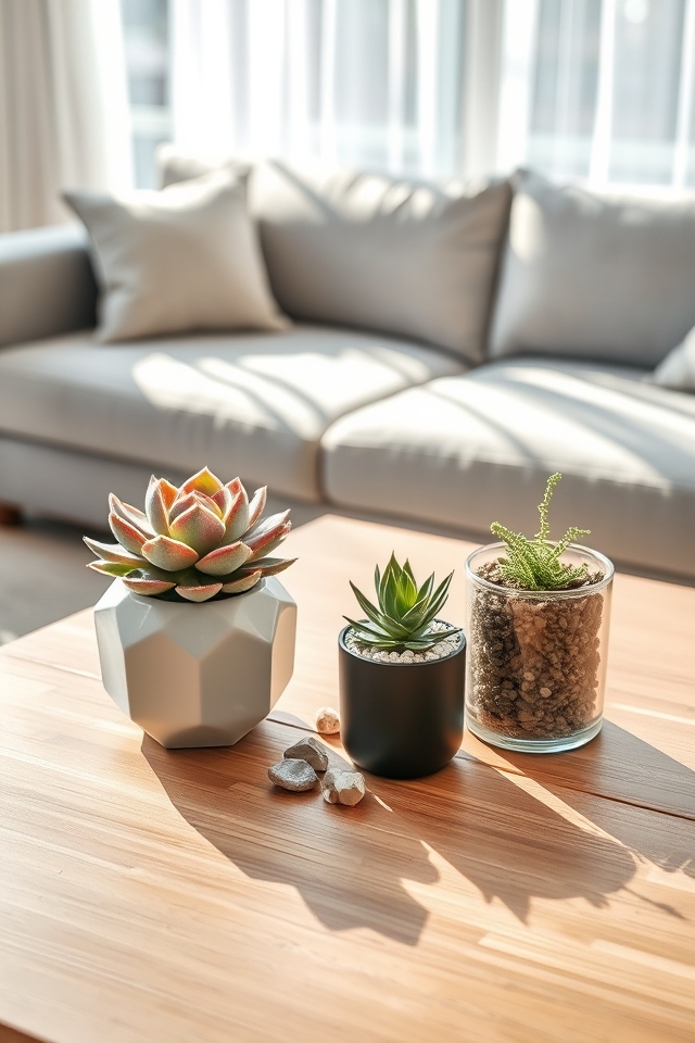low maintenance indoor succulent displays