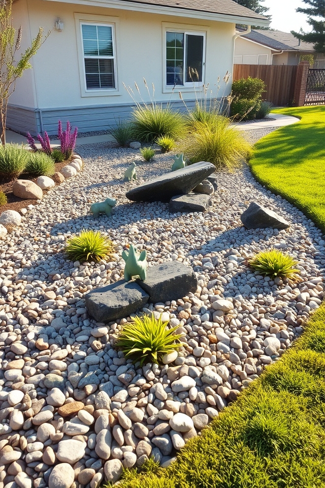low maintenance rock garden design
