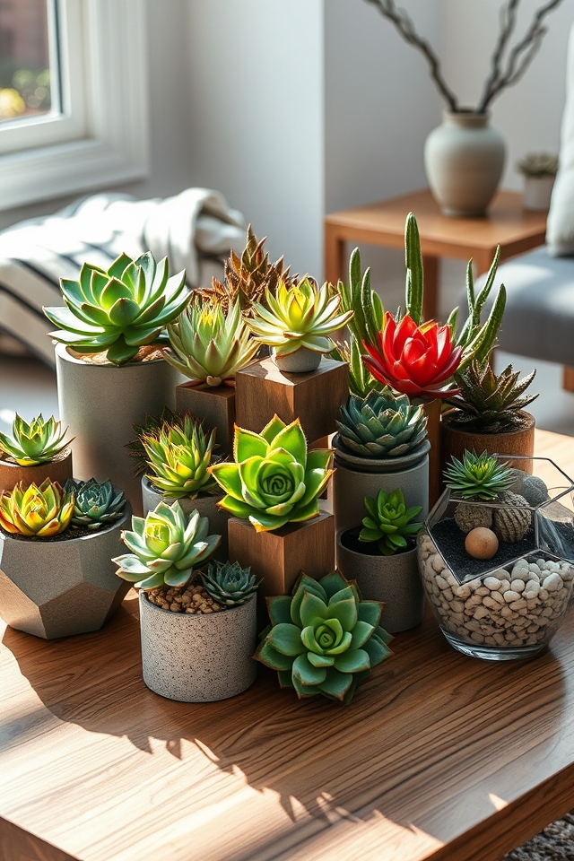 low maintenance striking succulents