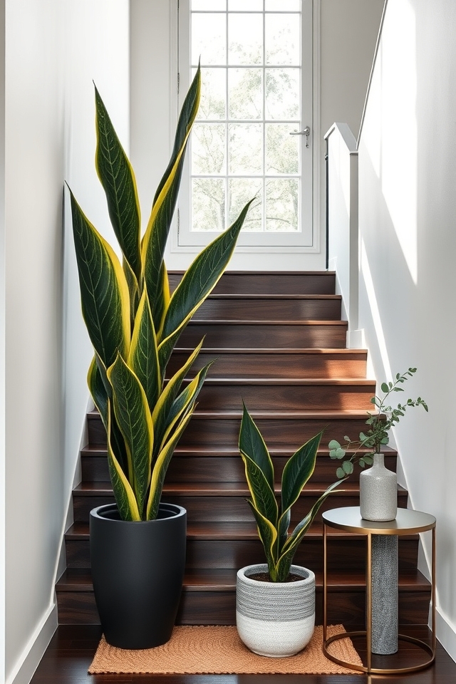 low maintenance stylish snake plants