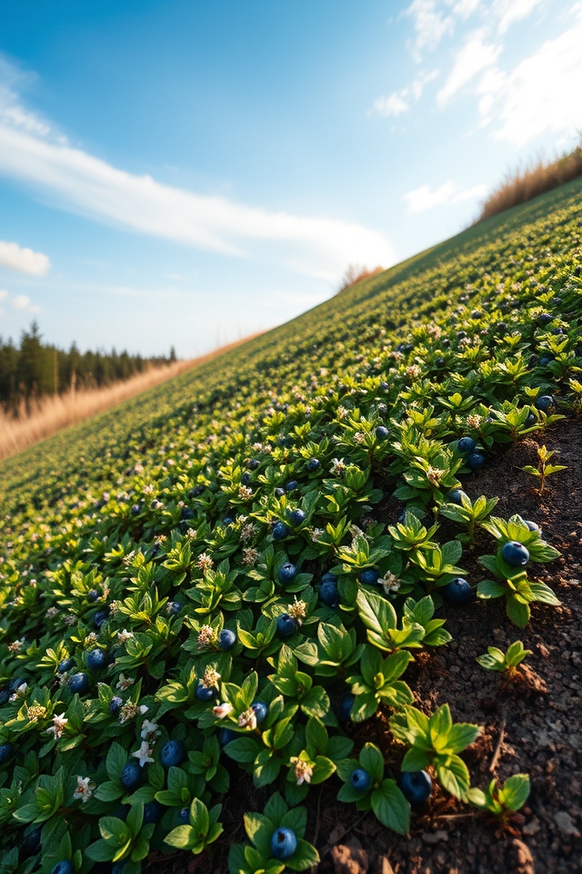 lowbush blueberries stabilize slopes