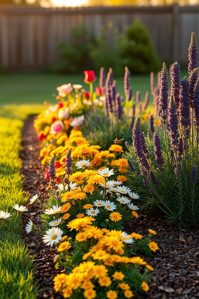 lush border attracts pollinators