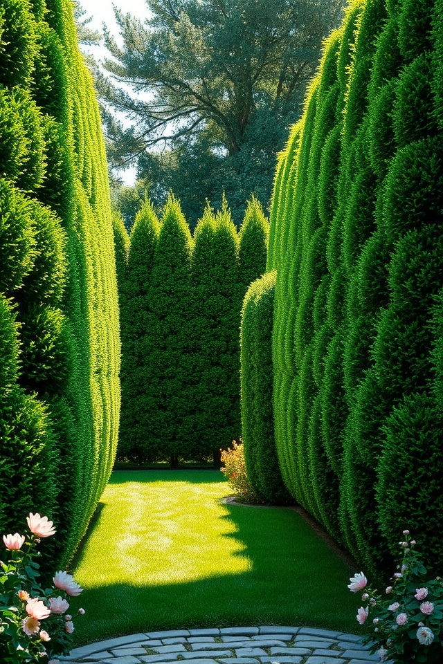 lush evergreen privacy hedges