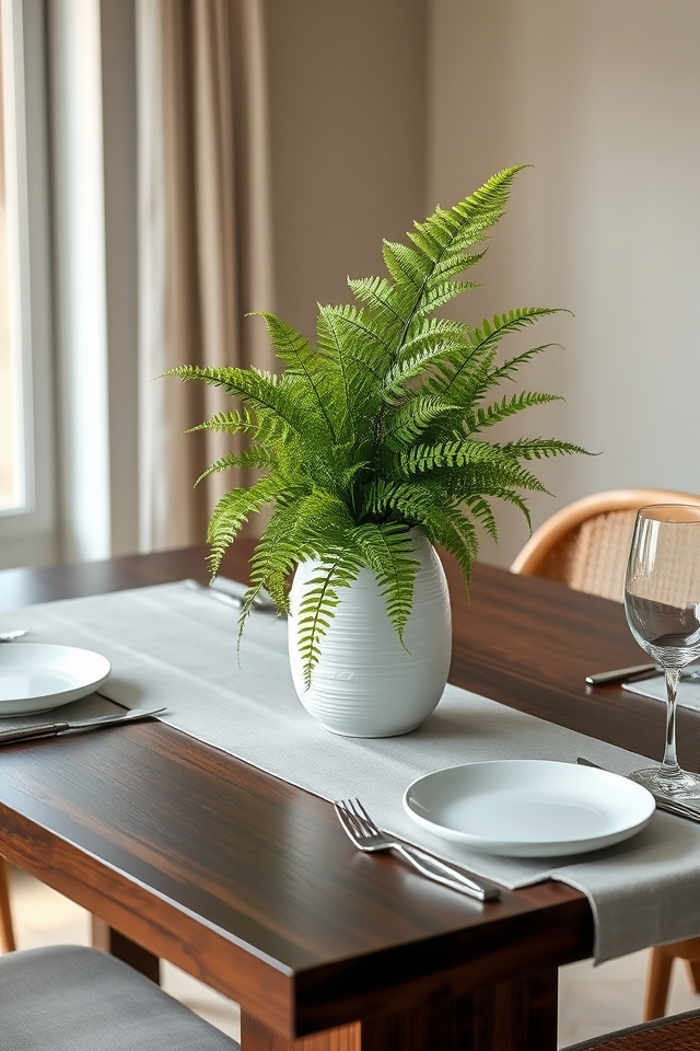 lush feathery green centerpiece