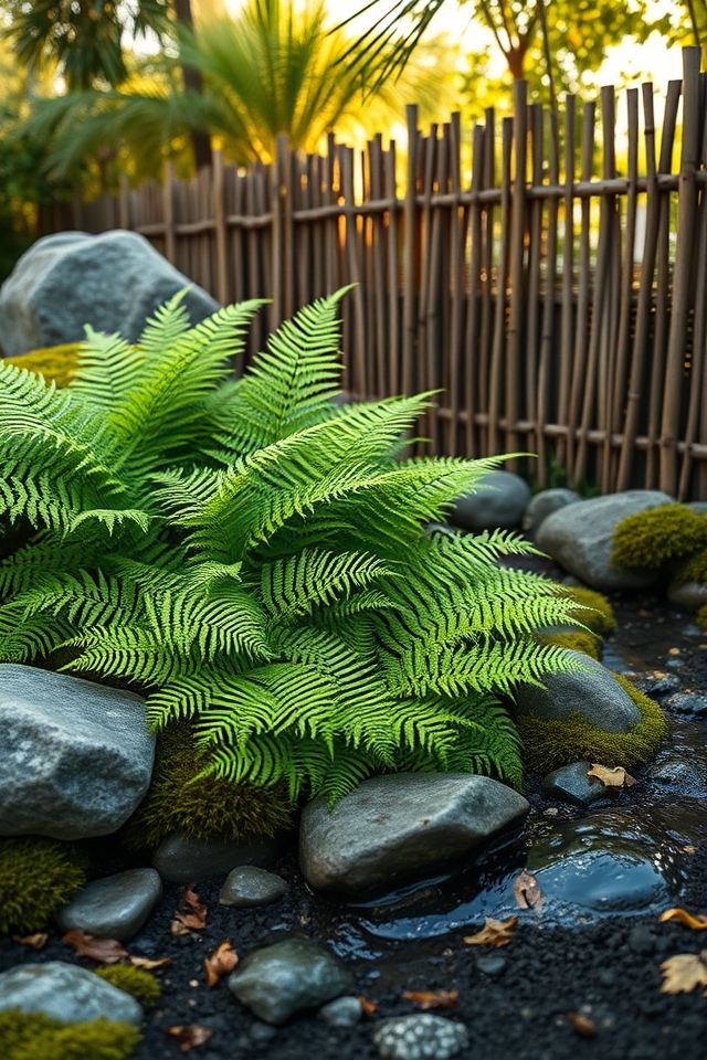 lush fern clusters tranquility