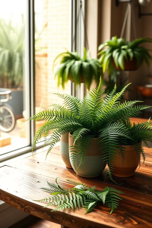 lush ferns enhance ambiance