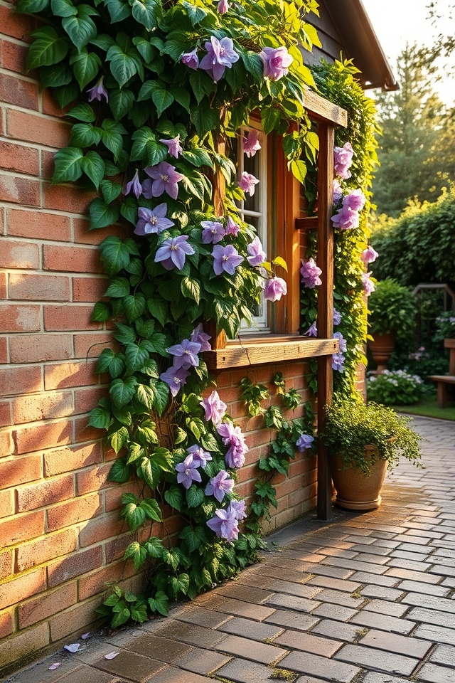 lush green backdrop vines