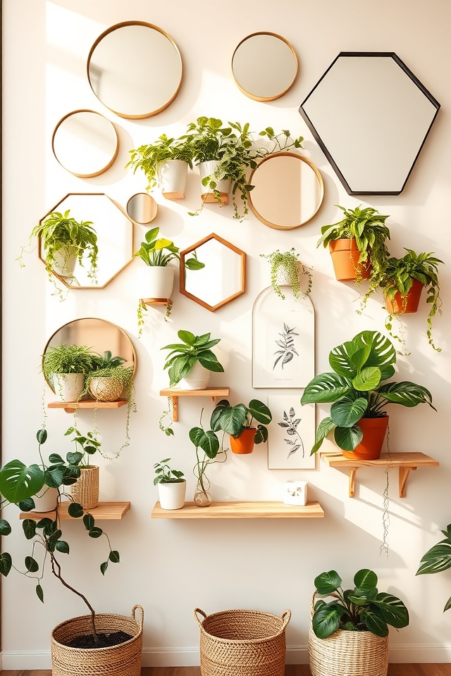 lush mirrors and greenery