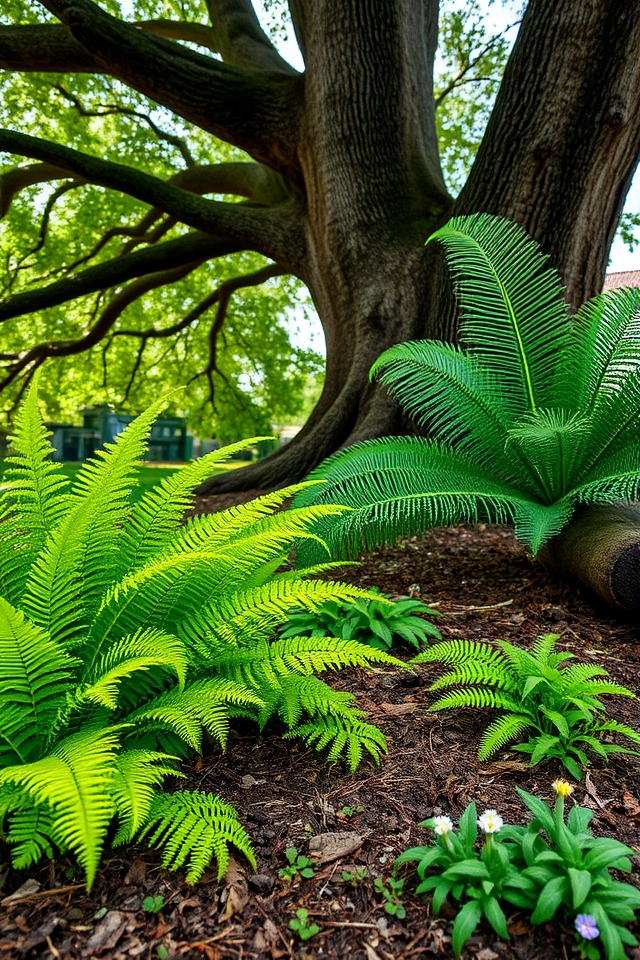 lush shaded fern oasis