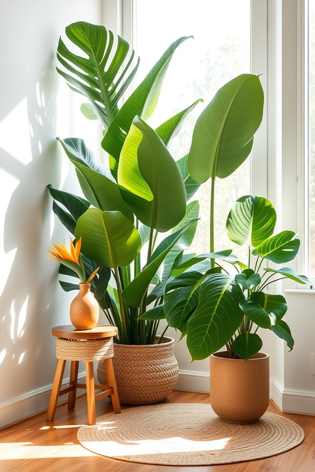lush tropical leafy escape