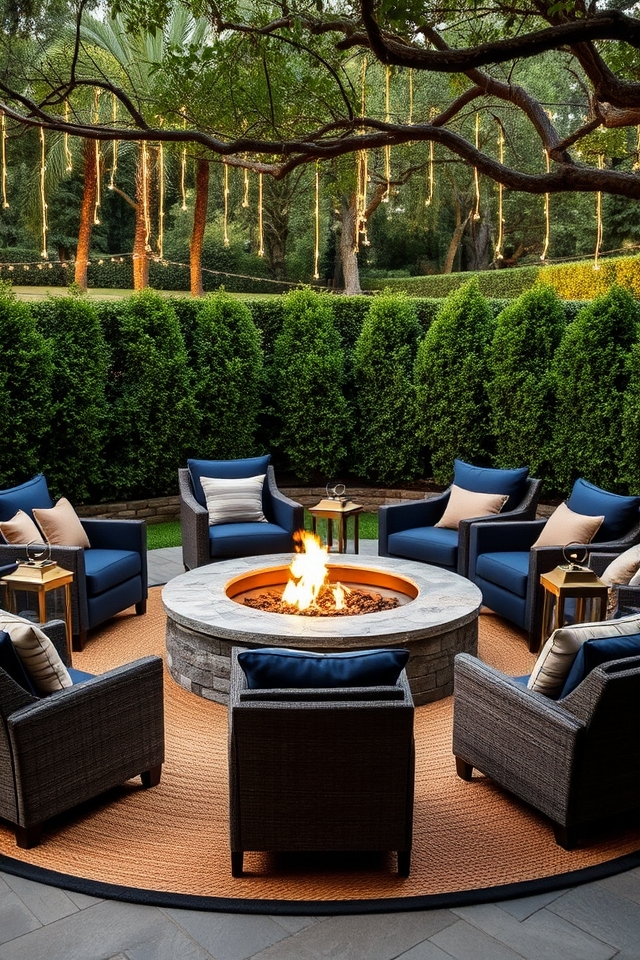 luxurious garden fire pit