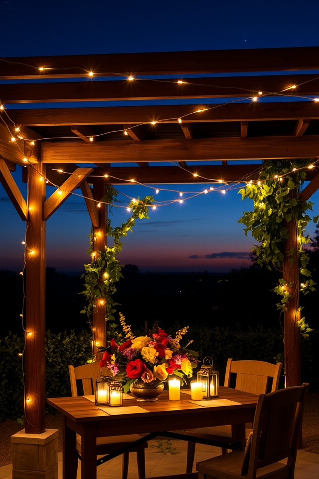 magical illuminated outdoor retreat