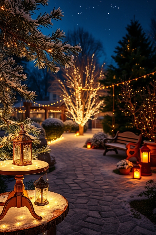 magical winter garden ambiance