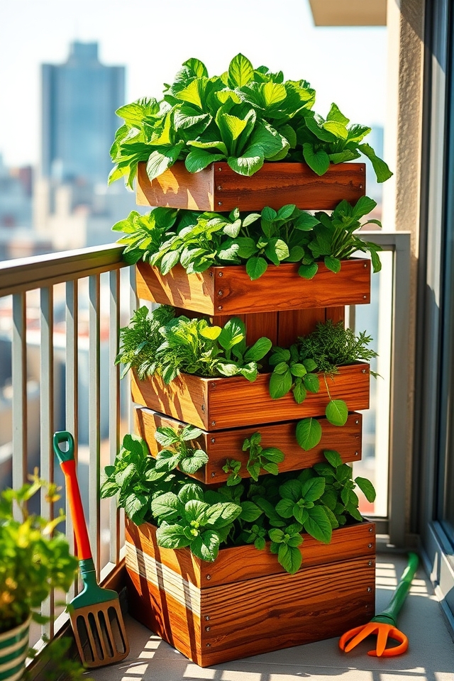 maximize balcony gardening space