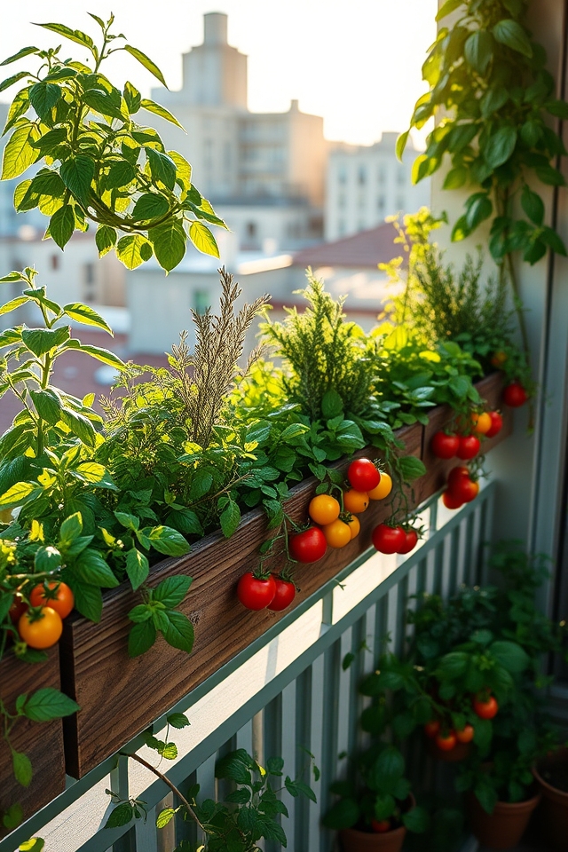 maximize balcony vegetable space