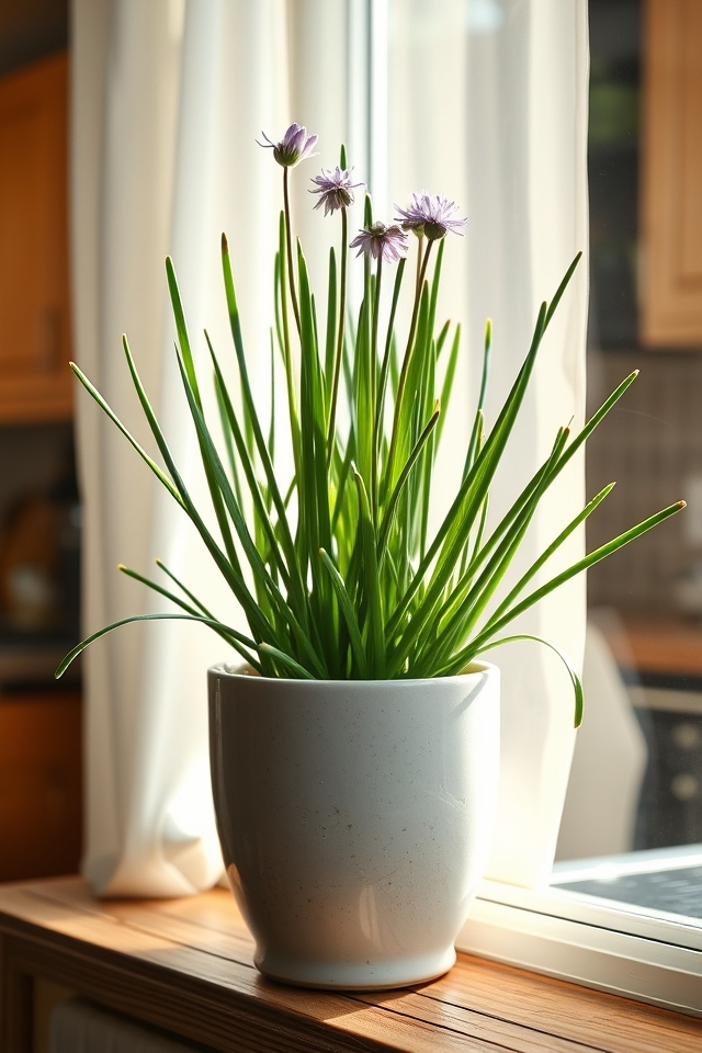 mild onion indoor herb