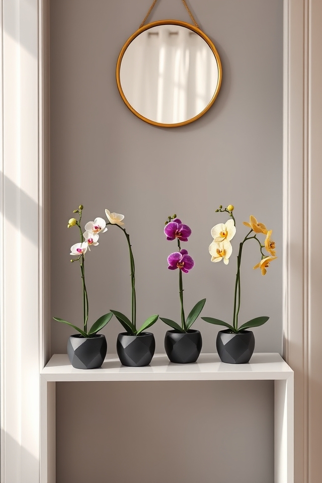 mini orchids for entryways