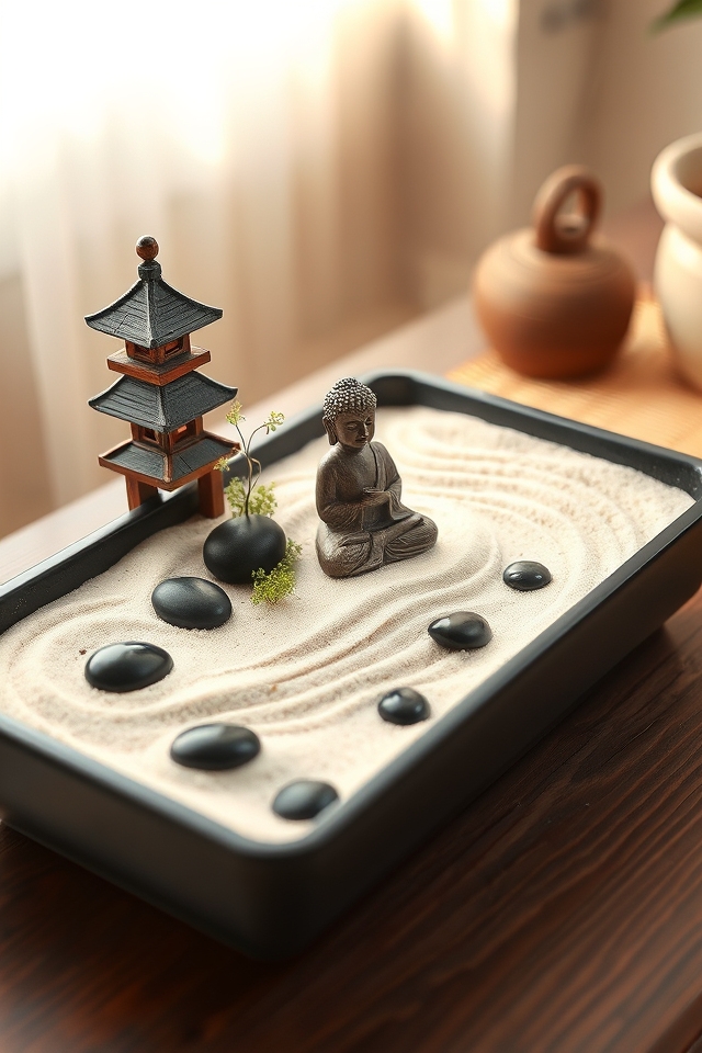 mini zen sand landscape