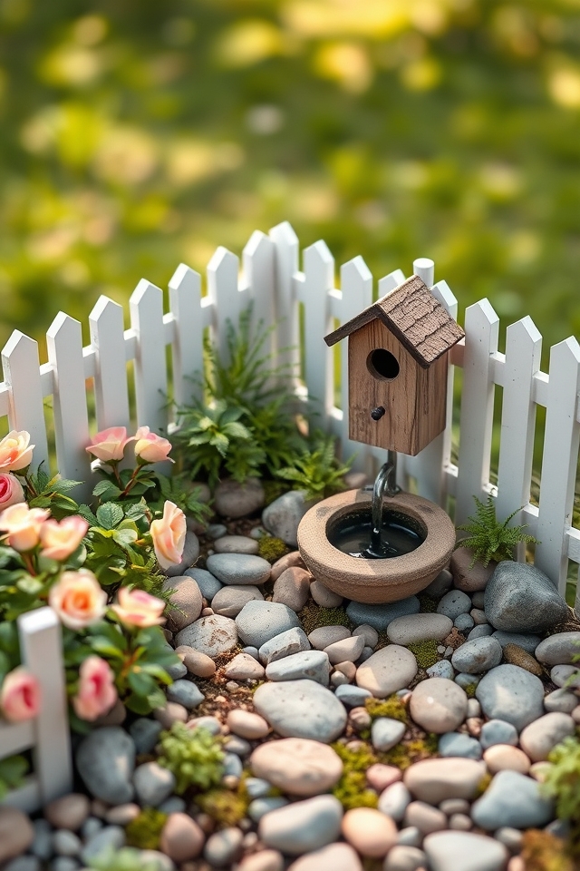 miniature charming cottage yard